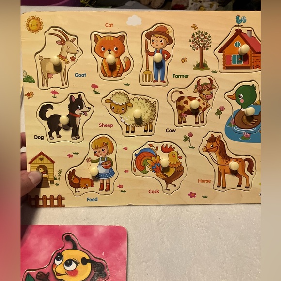 Colorful Insect, Bath Tub, Farm Animal Puzzle Set for Kids - Picture 4 of 4